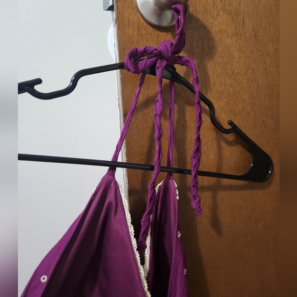 Heart Soul women's size M halter flowy purple dress 👗 with lace and flowers - Picture 8 of 12